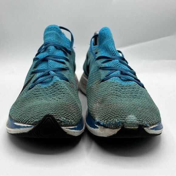 Nike Zoom Fly Flyknit Mens Size 11 Blue Running Training Sneakers AR4561-401 - Picture 2 of 13